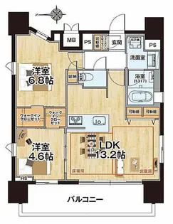ヴァースクレイシア赤羽【10階】の間取り