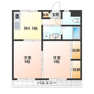 コーポ雅【1階】の間取り