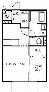 ボヌール清原【2階】の間取り