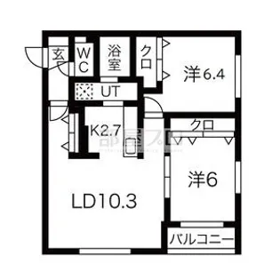 プラムクリークR【4階】の間取り