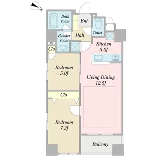 プロシード日本橋堀留町【9階】の間取り