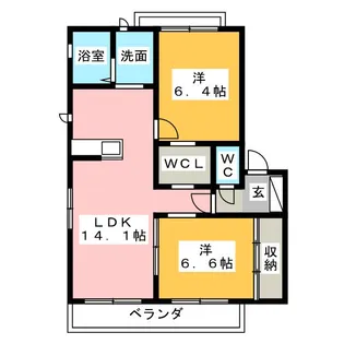 アルコ・イリス東【3階】の間取り