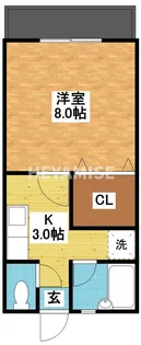 エヴァーグリーン【1階】の間取り