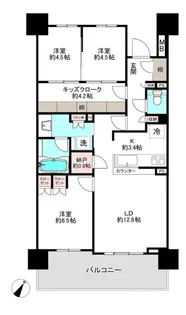 クレヴィア豊田多摩平の森 RESIDENCE【9階】の間取り