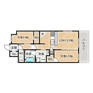 スプランディッド城東関目【2階】の間取り