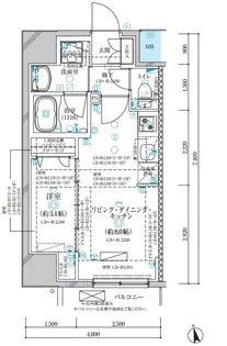 ディアレイシャス名古屋浄心【8階】の間取り