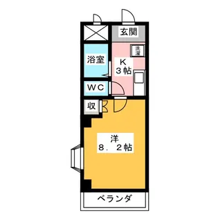 レジデンス福池【1階】の間取り