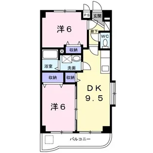 エーデルメゾン【2階】の間取り