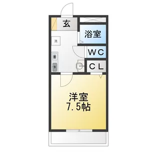 ハピネス天白【1階】の間取り