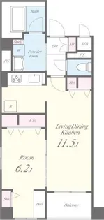 GARDEN COURT A 西高島平【2階】の間取り