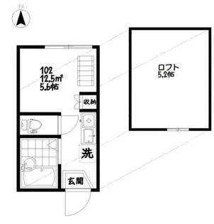 インベスト中延【1階】の間取り