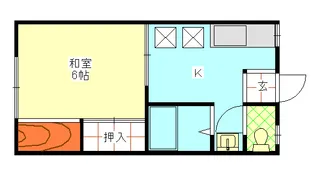 ハイツ谷川【1階】の間取り