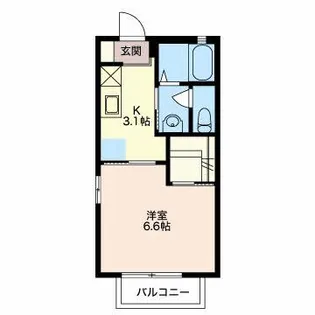 ラ グラシューズ【1階】の間取り