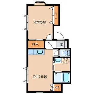 メゾン・プリオール【1階】の間取り