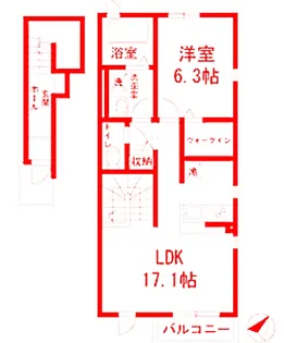 パークス8K【2階】の間取り