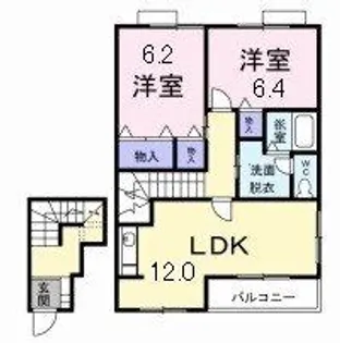 モルティ・メゾン II【2階】の間取り