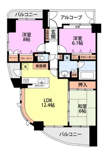 D’クラディア新潟駅前【11階】の間取り