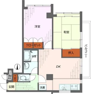 リリーオブザバレー【2階】の間取り