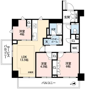 アトラス白金台レジデンス【5階】の間取り