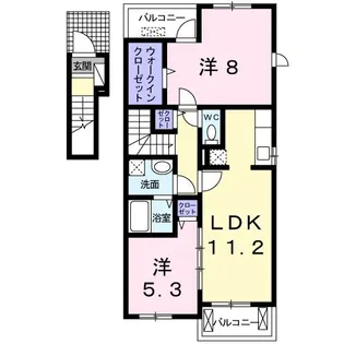 シャルマン オーブ【2階】の間取り