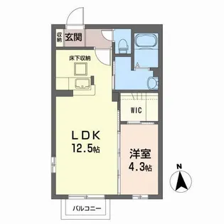 シャーメゾンK3【1階】の間取り