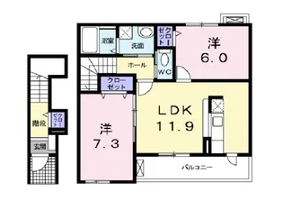 メゾン ド ソレイユ【2階】の間取り