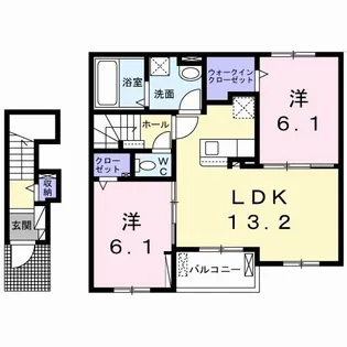 プティ モンタニュ【2階】の間取り
