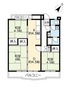 UR保見【3階】の間取り