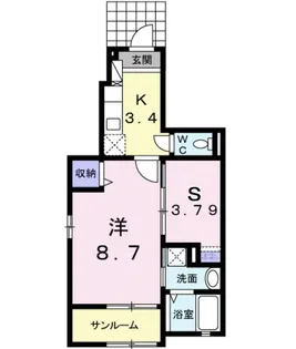 リヴェール II【1階】の間取り
