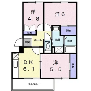 エルディム本町III【2階】の間取り