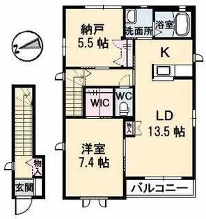 プランドールKR【2階】の間取り