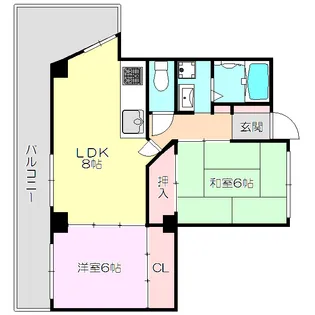 ライフステージ新大阪【1階】の間取り