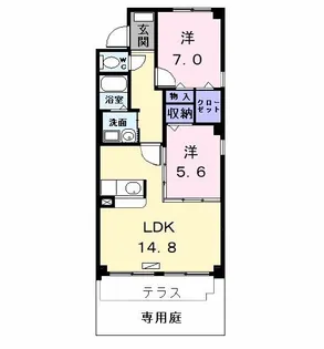 レジデンス佳世【1階】の間取り