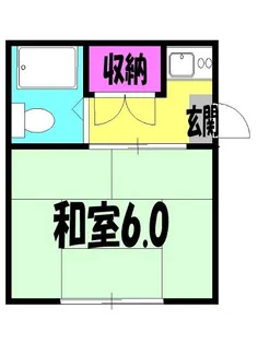 市川コーポ【1階】の間取り