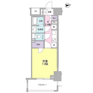 レキシントン・スクエア新宿御苑【7階】の間取り