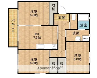 エスポワールミシマB【2階】の間取り