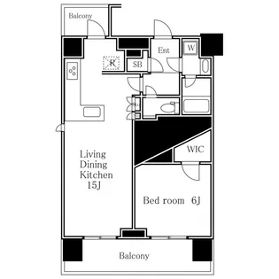 パークハビオ恵比寿【10階】の間取り