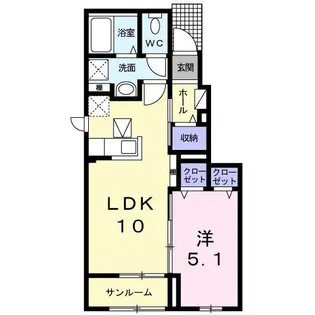 Klar gardenII【1階】の間取り