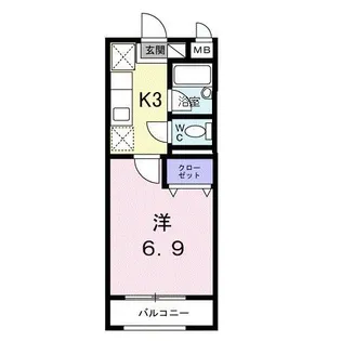 キャッスルパーク南仙台【1階】の間取り