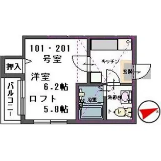 ロフトハウス石名坂【1階】の間取り