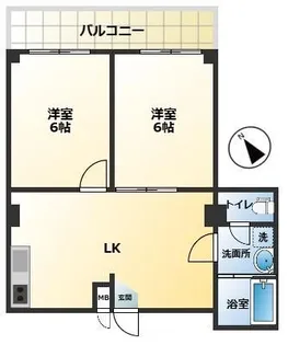 リバーハイツ新川町【3階】の間取り
