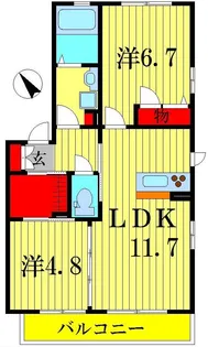 HIRO’S GARDEN D【2階】の間取り