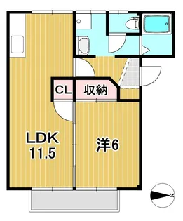 大みか祥栄マンション【2階】の間取り