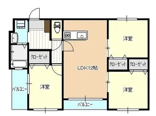 ファイン赤崎【4階】の間取り