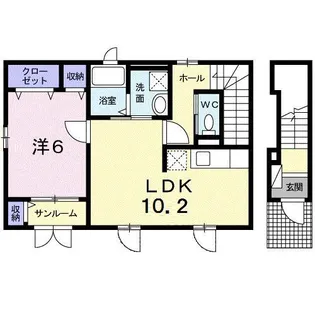 ハイアイランド柳橋【2階】の間取り