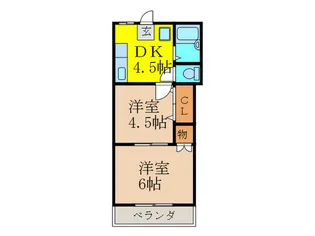 ロイヤル鴨子【2階】の間取り
