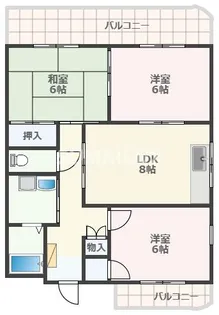 ソレイユ八幡町【4階】の間取り