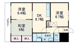 エクセルひくま【1階】の間取り