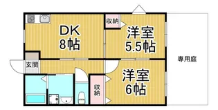 ルミエール春風【1階】の間取り