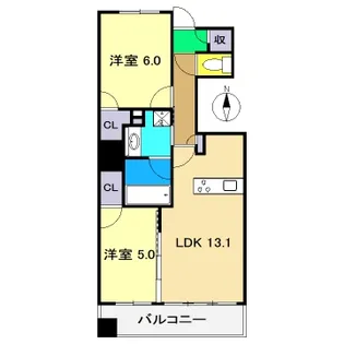 セントラルレジデンス高知中央公園【17階】の間取り